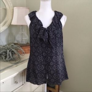 Banana Republic Purple Neck Tie Sleeveless Top